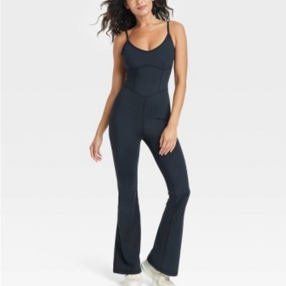 COPY - NWT JOYLAB Flare Bodysuit Jumpsuit Black Size XSmall - Picture 1 of 6